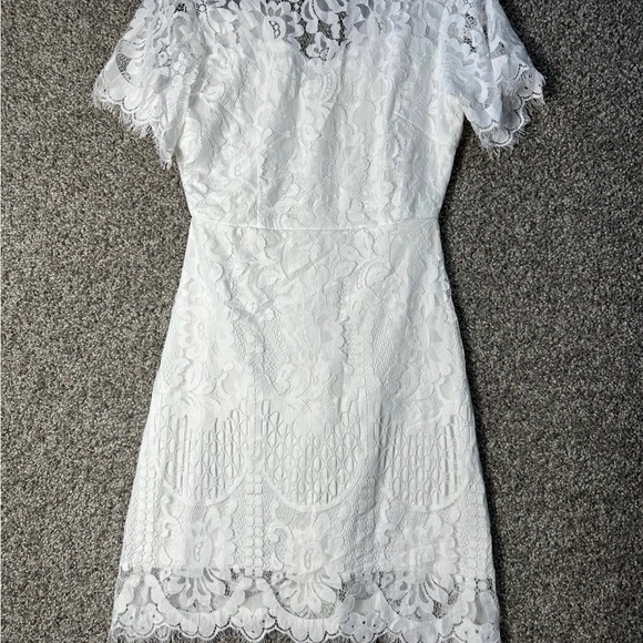 NWT MSLG Women's Elegant floral lace dress SZ Small - Picture 8 of 12